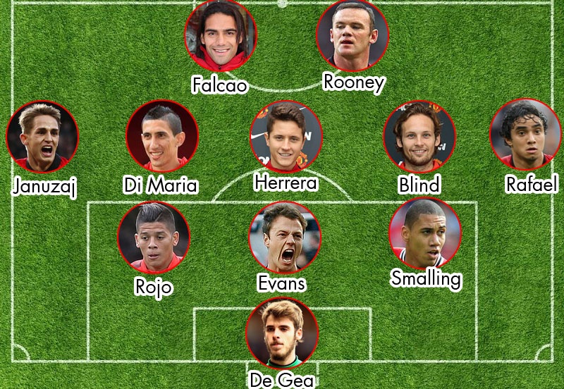 Sơ đồ ưa thích của Van Gaal là 3-5-2 nên có thể ông tung 6 tân binh ra sân ở trận gặp QPR. Trong đó, Rojo là một trong ba trung vệ áng ngữ trước khung thành của De Gea. Phía trên, bộ ba tân binh Blind, Herrera và Di Maria sẽ giữ vai trò tiền vệ trung tâm, nhường vị trí đá cánh cho Rafael và Januzaj. Van Persie sẽ nhường chỗ cho Rooney đá cặp với Falcao.  Đội hình tối ưu: De Gea; Smalling, Evans, Rojo; Rafael, Blind, Herrera, Di Maria, Januzaj; Rooney, Falcao.