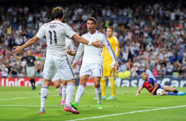 Ronaldo và Bale tỏa sáng rực rỡ trong chiến thắng 5-1 của Real trước Basel. Ảnh: Getty Images.