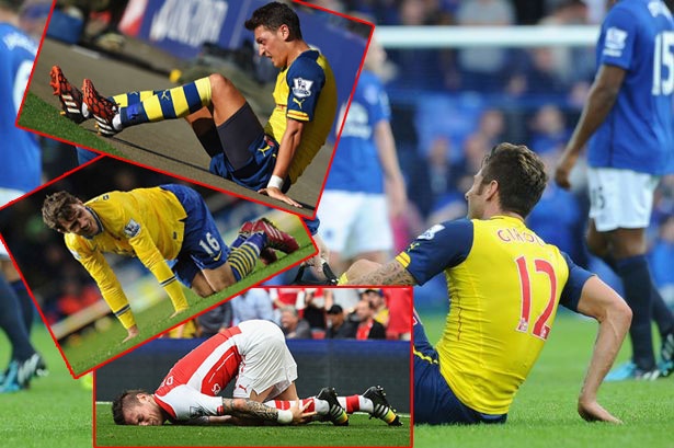 Con bao chan thuong cuop di cua Arsenal gan mot doi hinh hinh anh