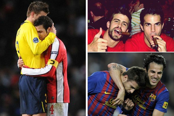Kể từ khi ăn tập ở đội trẻ Barca, Pique và Fabregas đã là những người bạn thân thiết. Sau khi Fabregas sang Arsenal, Pique tới M.U, cặp đôi này vẫn duy trì mối quan hệ rất tốt với nhau. Nhiều nguồn tin cho rằng, việc F4 trở lại Barca năm 2011 là vì Pique thuyết phục.