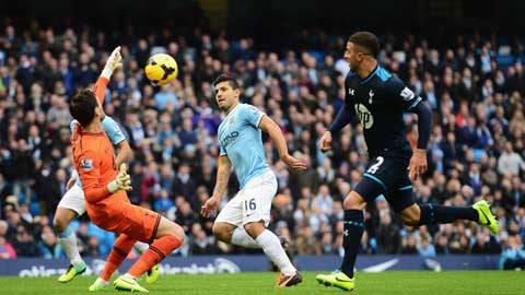 Hugo Lloris để thủng lưới 11 bàn sau 2 trận gặp Man City mùa trước.
