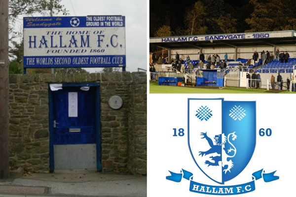 Tiền thân của Hallam F.C là CLB Cricket được thành lập năm 1804. Hallam F.C hiện chơi tại giải hạng 8 Anh lấy Sandygate làm sân nhà. Sandygate cũng là sân duy nhất có tên trong sách kỷ lục Guiness khi trở thành SVĐ có lịch sử lâu đời nhất thế giới.