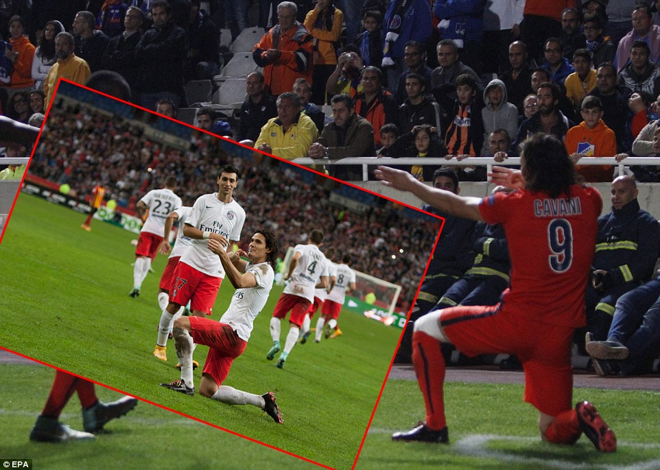 Cavani an mung kieu ban sung, khieu khich trong tai Ligue 1 hinh anh