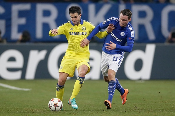 Không ghi bàn nào trong chiến thắng 5 sao của Chelsea trước Schalke, song Fabregas vẫn được đánh giá là một trong những người chơi hay nhất. Cựu sao Barca và Arsenal chạm bóng nhiều nhất trận với 113 lần kèm theo 91% đường chuyền thành công. F4 cũng là người tung ra pha kiến tạo để Terry mở tỷ số ngay ở phút thứ 2.