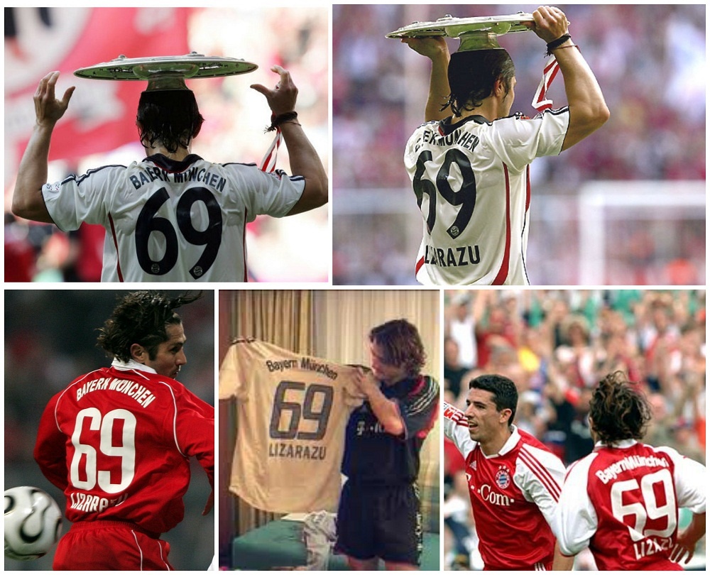 Rất nhiều người thắc mắc tại sao Lizarazu lại chọn số áo 69 khi tái hợp Bayern Munich năm 2005. Giải thích cho điều này, nhà vô địch World Cup 1998 cho biết anh lấy số áo đó vì nó trùng với năm sinh 1969 và chiều cao 1m69 của mình.