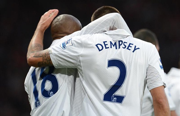 Dempsey mang áo số 23 trong thời gian đầu quân cho Fulham. Tuy nhiên, khi gia nhập Tottenham năm 2012, anh bị đề nghị chuyển sang số áo mới. Là một tiền đạo nhưng lại chọn áo số 2. Giải thích về quyết định trên, ngôi sao người Mỹ tiết lộ anh lấy sở thích thứ 2 của mình là đọc rap để làm số áo.