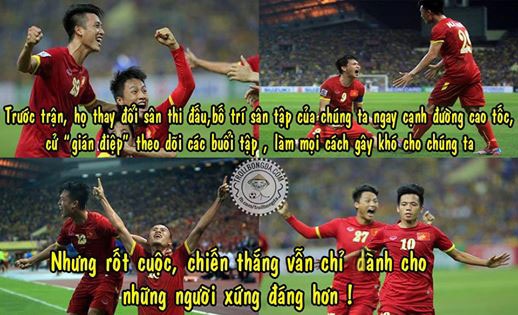 Bất chấp lối chơi xấu của đội chủ nhà, đội tuyển Việt Nam vượt qua tất cả để giành chiến thắng 2-1, tạo lợi thế cho trận lượt về.