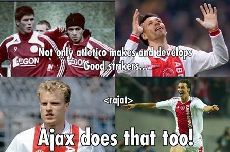Johan Cruyff, cầu thủ từng 3 lần giành Quả bóng vàng là sản phẩm ưu tú nhất trong lịch sử của Ajax. Ngoài ra, đội bóng Hà Lan còn tự hào sản sinh hoặc nâng tầm những ngôi sao lớn như Van Der Sar, Wesley Sneijder, Ruud Gullit, Marco Van Basten, Dennis Bergkamp, Frank Rijkaard, Kluivert, Luis Suarez, Zlatan Ibrahimovic hay anh em nhà De Boer.