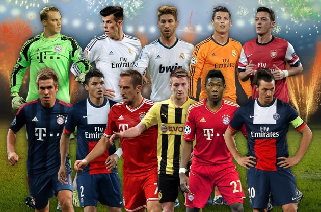 55 đề cử gồm: 5 thủ môn, 20 hậu vệ, 15 tiền vệ và 15 tiền đạo.