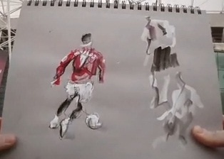 Hoa si lam sach lat de ung ho Ronaldo gianh Qua bong vang hinh anh