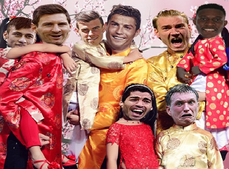 Anh vui Ronaldo, Messi va sao bong da hao huc don Tet At Mui hinh anh