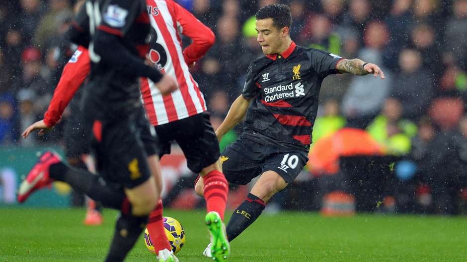 Sự cơ động của cầu thủ người Brazil giúp Liverpool hoàn toàn làm chủ thế trận trong chuyến làm khách trên sân của Southampton. Tuy vậy, dấu ấn lớn nhất mà Coutinho tạo ra là siêu phẩm sút xa từ khoảng cách 32 m, góp phần vào chiến thắng 2-0 của The Kop.