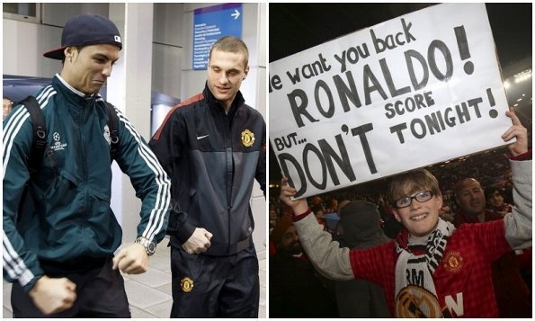 Mùa 2012/13, Ronaldo lần đầu trở lại Old Trafford kể từ khi chia tay bầy Quỷ đỏ năm 2009, song CR7 vẫn nhận được tình cảm trọn vẹn từ người hâm mộ cũng như cầu thủ M.U. Ngay cả khi ghi bàn ấn định chiến thắng 2-1 cho Real, siêu sao người Bồ Đào Nha cũng không phải hứng chịu bất kỳ lời la ó nào.