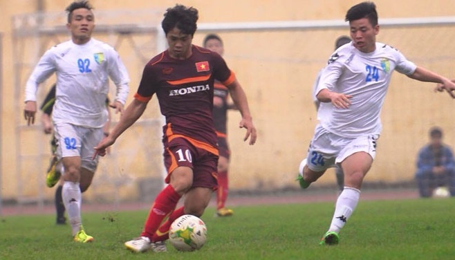 Olympic VN 3-1 HN T&T: Cong Phuong ghi ban hinh anh