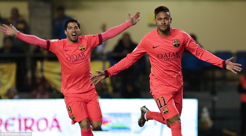 Neymar, Suarez dua Barca vao chung ket Cup nha vua hinh anh