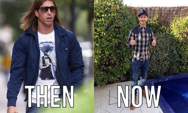 Ramos là một trong số ngôi sao bóng đá đỏm dáng nhất, cả trong lẫn ngoài sân cỏ. Mái tóc của Ramos luôn bóng mượt cùng những bộ đồ sang trọng. Có lẽ chẳng ai nhận ra Ramos cách đây 10 năm. Khi đó tuyển thủ Tây Ban Nha để tóc dài và diện trang phục đơn giản.