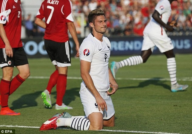 Giroud va Pogba im tieng, Phap thuc thu truoc Albania 0-1 hinh anh