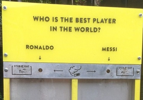 Dung ten Ronaldo va Messi nham giam rac thai tren pho hinh anh