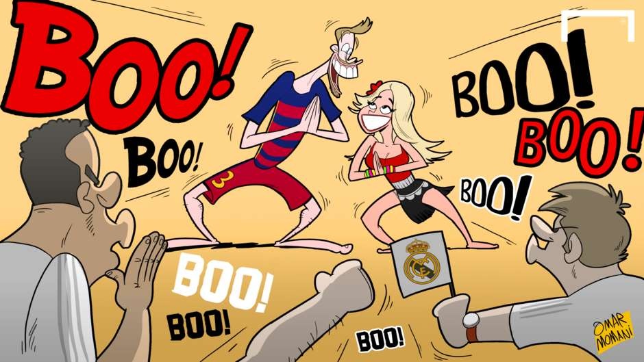 Biem hoa: Pique xem tieng la o cua fan Real nhu ban nhac hinh anh