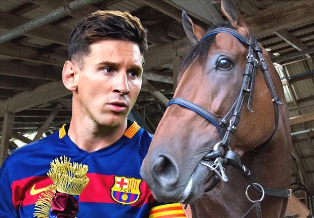 Messi canh tranh danh hieu cung ngua hinh anh
