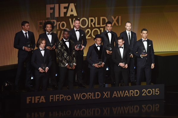 Barca va Real thong linh doi hinh tieu bieu FIFA 2015 hinh anh