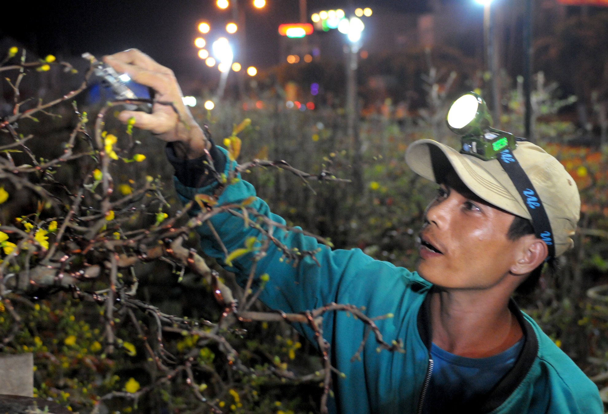 Dan Binh Dinh dung leu ban mai Tet xuyen dem ven quoc lo 1 hinh anh