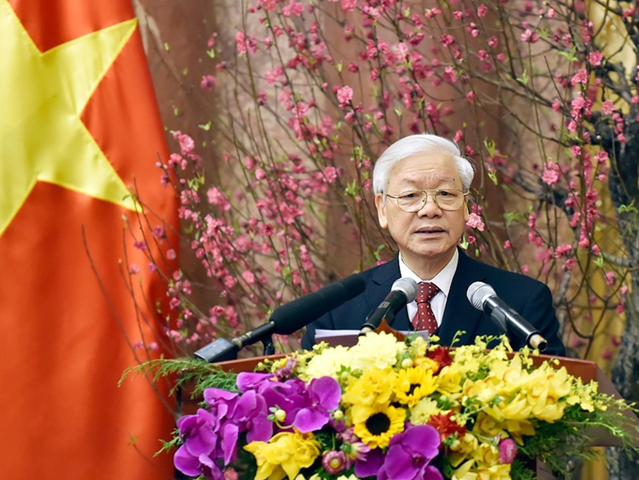 Toan van thu chuc tet cua Tong bi thu Nguyen Phu Trong hinh anh