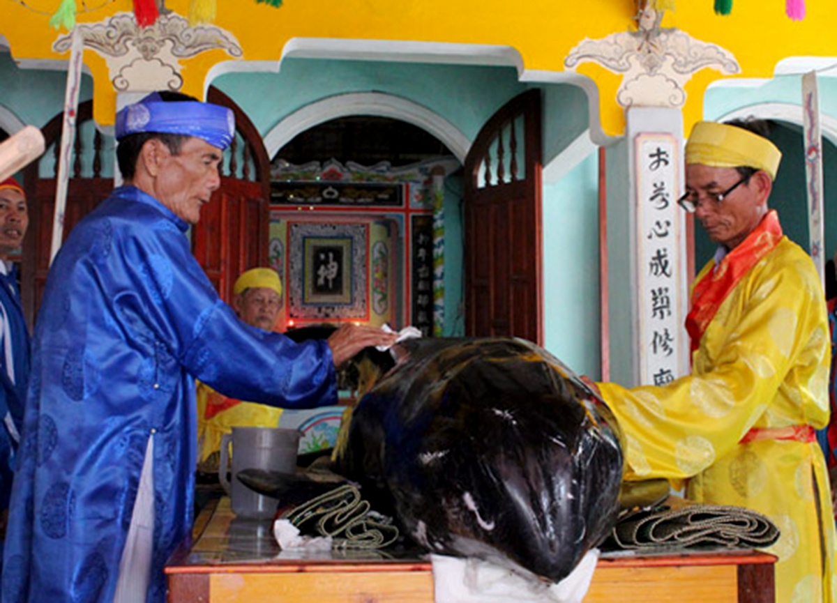 Ca 'Ong' hon 300 kg dat vao bo bien Quang Ngai hinh anh