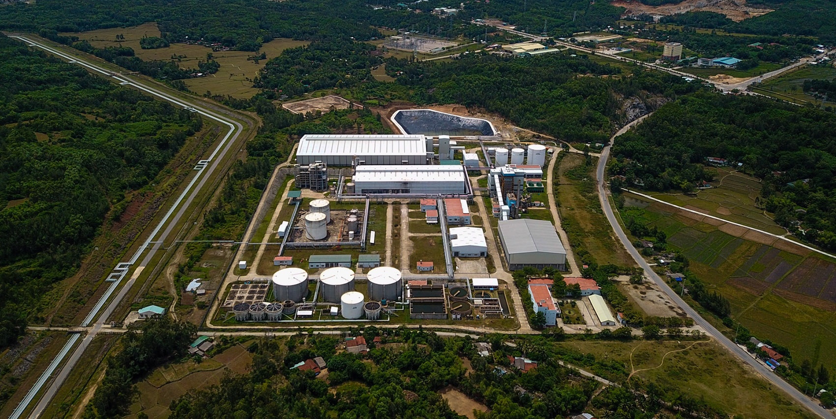 Toan canh nha may Bio Ethanol Dung Quat nhin tu Fly cam hinh anh