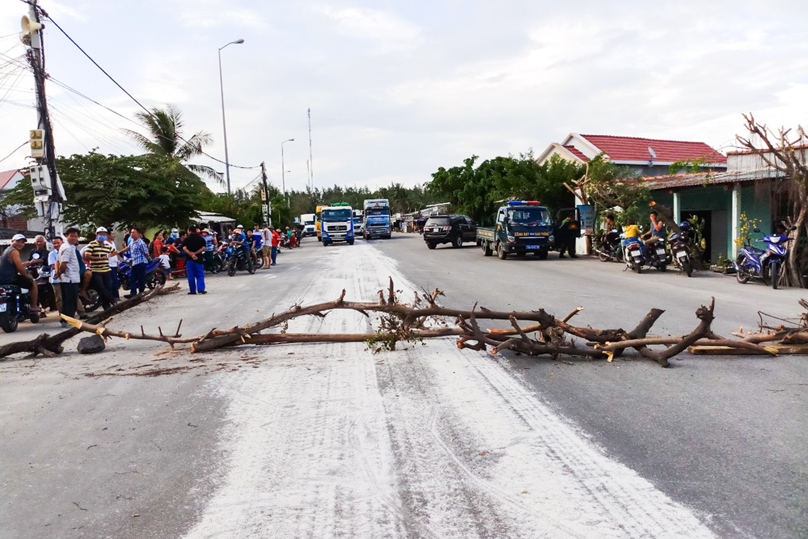 Xe un u cang Dung Quat anh 1