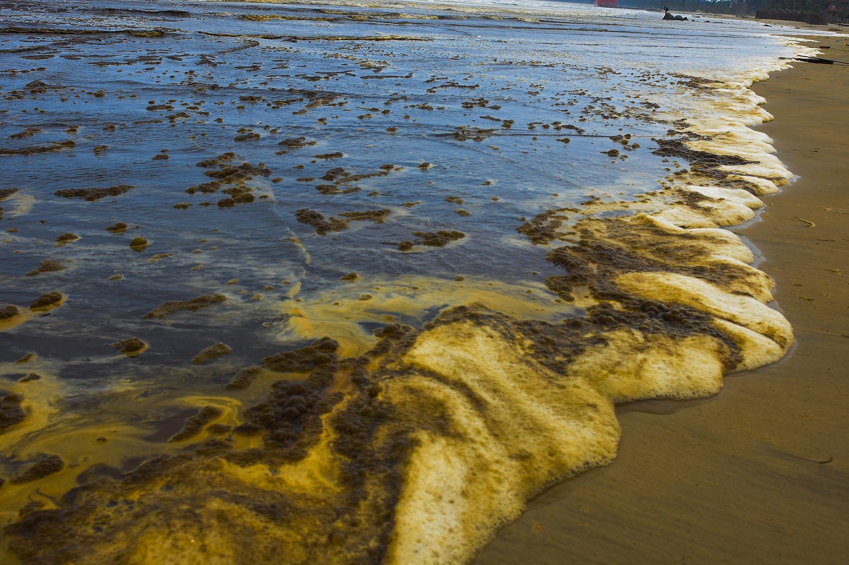 Nuoc bien Quang Ngai doi mau den bat thuong hinh anh