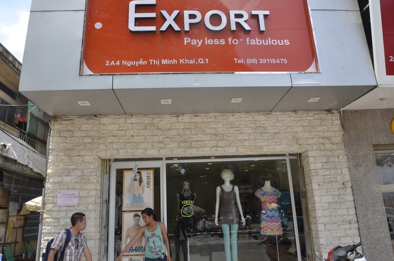 Cửa hàng thời trang Export nơi xảy ra vụ cướp táo tợn ngay giữa trung tâm Sài Gòn