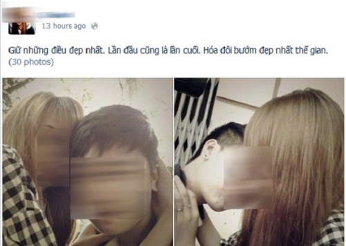 Cặp đôi tự tử trong nhà nghỉ chụp lại bức ảnh tình cảm cuối cùng.