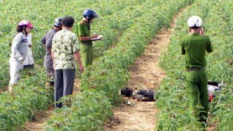Hiện trường nơi phát hiện chàng trai mất mạng.