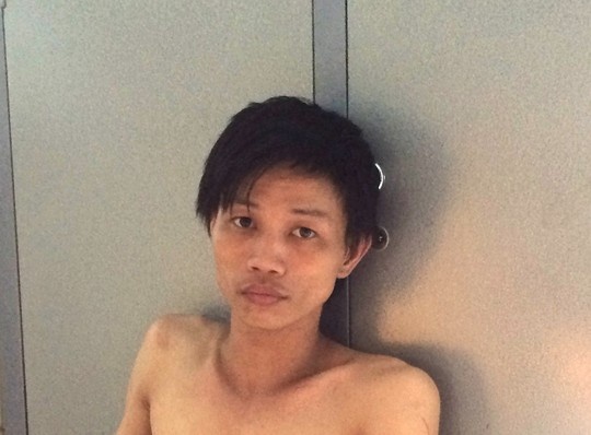 Lê Thanh Sơn tại cơ quan công an.