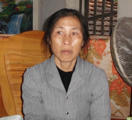 Bà Mí (mẹ của Điểm), ngồi tâm sự với PV.
