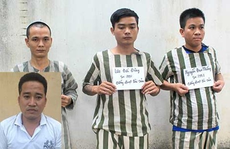 Công “điên” và một số đồng phạm bị công an bắt giữ. Ảnh: VN