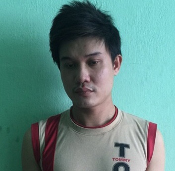 Tùng tại cơ quan công an. Ảnh: Công an cung cấp.