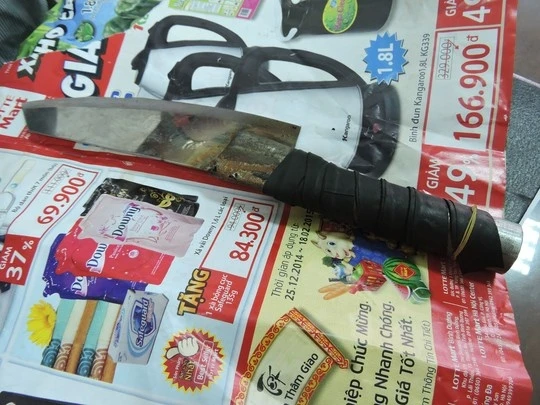 Con dao hung thủ dùng để giết chết anh Ngân tại TP Vũng Tàu.