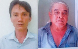 Hai nghi can cầm đầu trong đường dây đội lốt nhà xe cướp tiền của khách. Ảnh: Công an cung cấp.