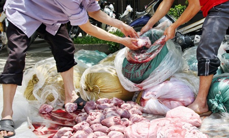 Bat hang tram kg thit ban ban cho cac bep an tap the hinh anh