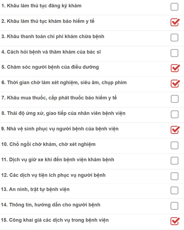 Lay y kien danh gia cua nguoi benh anh 1