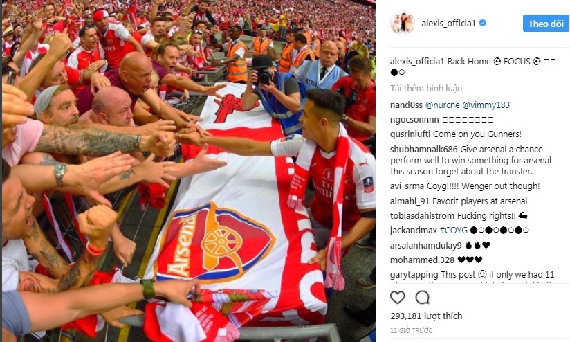 Sanchez mang tin vui đến cổ động viên Arsenal ảnh 2 Sanchez mang tin vui den co dong vien Arsenal anh 2