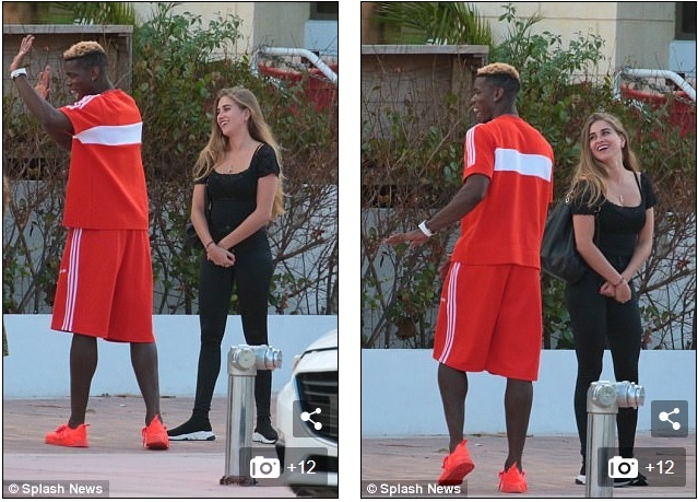 Nghi duong thuong,  Pogba toi My vui ve cung ban gai xinh dep anh 1