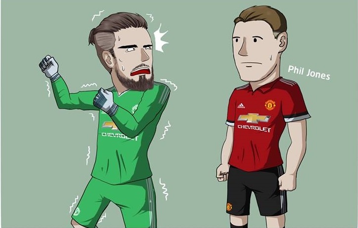 Biem hoa: De Gea hoang loan khi gap Phil Jones hinh anh