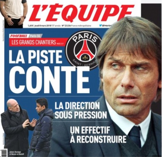 Tham bai truoc Real,  PSG lap tuc dam phan voi Conte anh 1