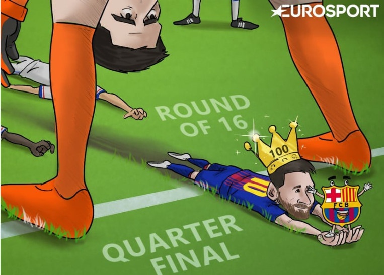 Hi hoa Messi 'xau kim' Courtois dua Barca vao tu ket Champions League hinh anh