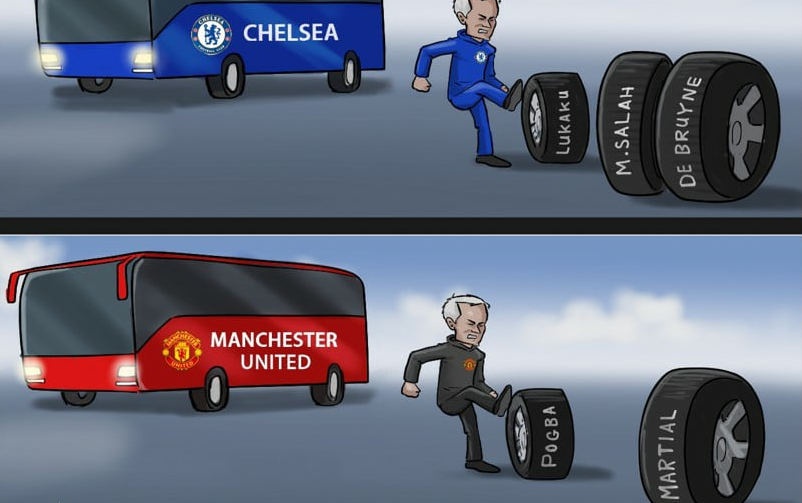 Hi hoa Mourinho di theo 'vet xe do' o Chelsea hinh anh