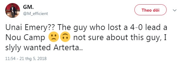 CĐV Arsenal tức giận vì BLĐ chọn Emery thay Wenger ảnh 2 CDV Arsenal tuc gian vi BLD chon Emery thay Wenger anh 2