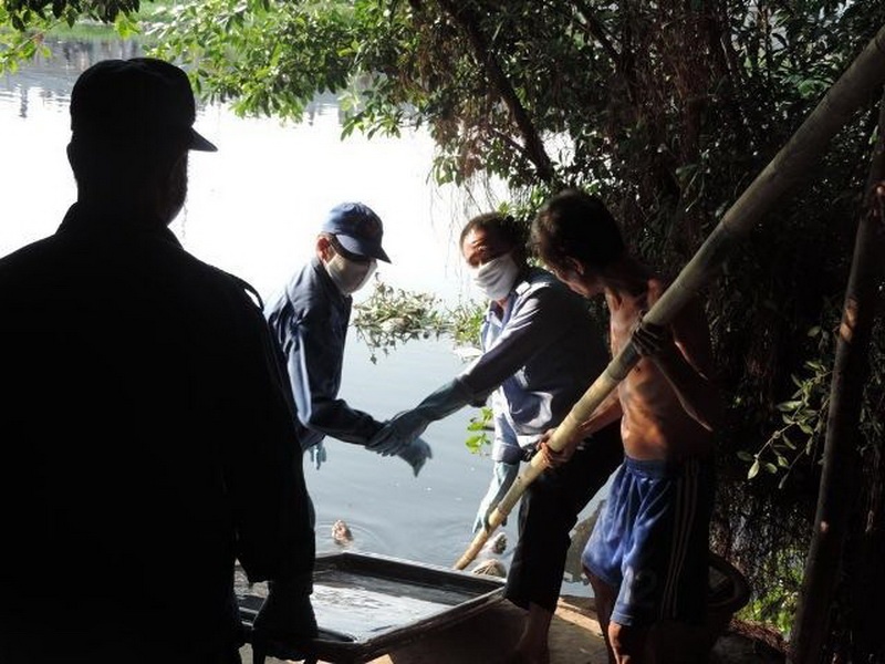 Phat hien xac nam gioi phan huy duoi kenh Tau Hu hinh anh